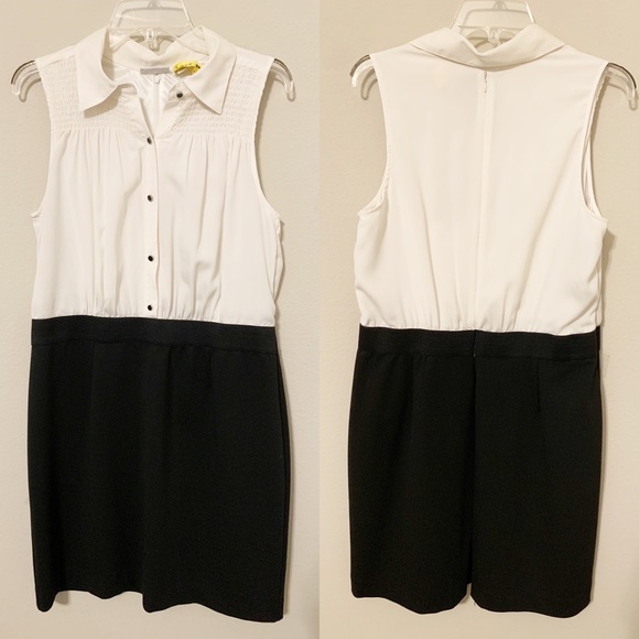 New York & Company Dresses & Skirts - New York and Company Black and Ivory Pencil Dress